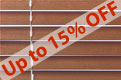 Wood venetian blinds - Pecan 35mm slat