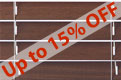 Wood venetian blinds - Walnut 50mm slat